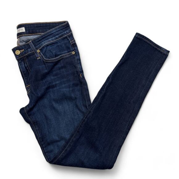 Joie Mid-Rise Skinny Jeans Dark Blue Ravine Womens 27 - Picture 2 of 11